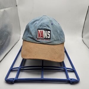 VANS Patch Off The Wall Leather Strapback Denim hat